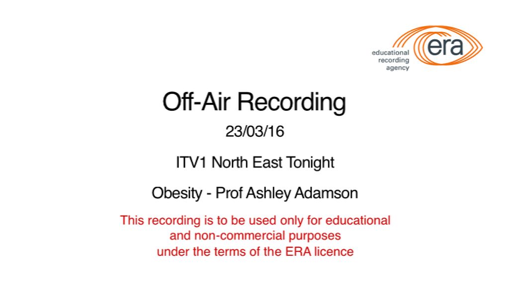 Off-air ITV1NE Tonight Obesity